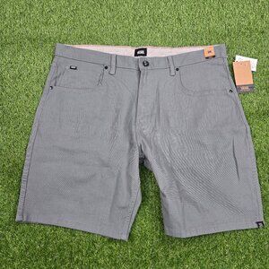 Vans Roy Shorts Mens 38 Gray 9" Canvas Skater Casual Chinos Off The Wall New